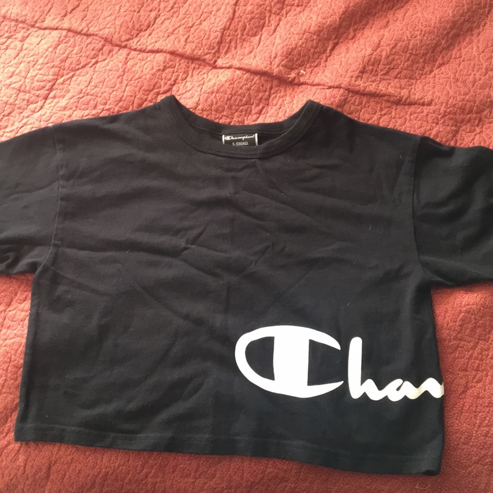 black champion crop top